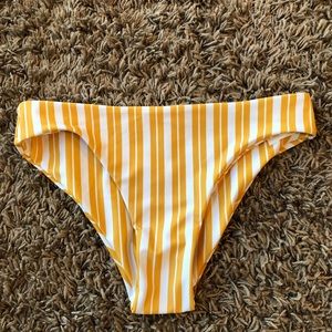Striped bathing suit bottoms